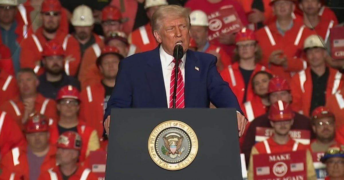 Trump says U.S. will double steel tariffs to 50%