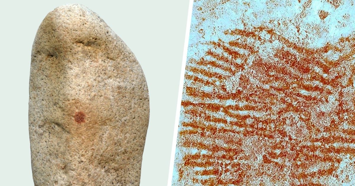 With the touch of a finger, a Neanderthal may have made art