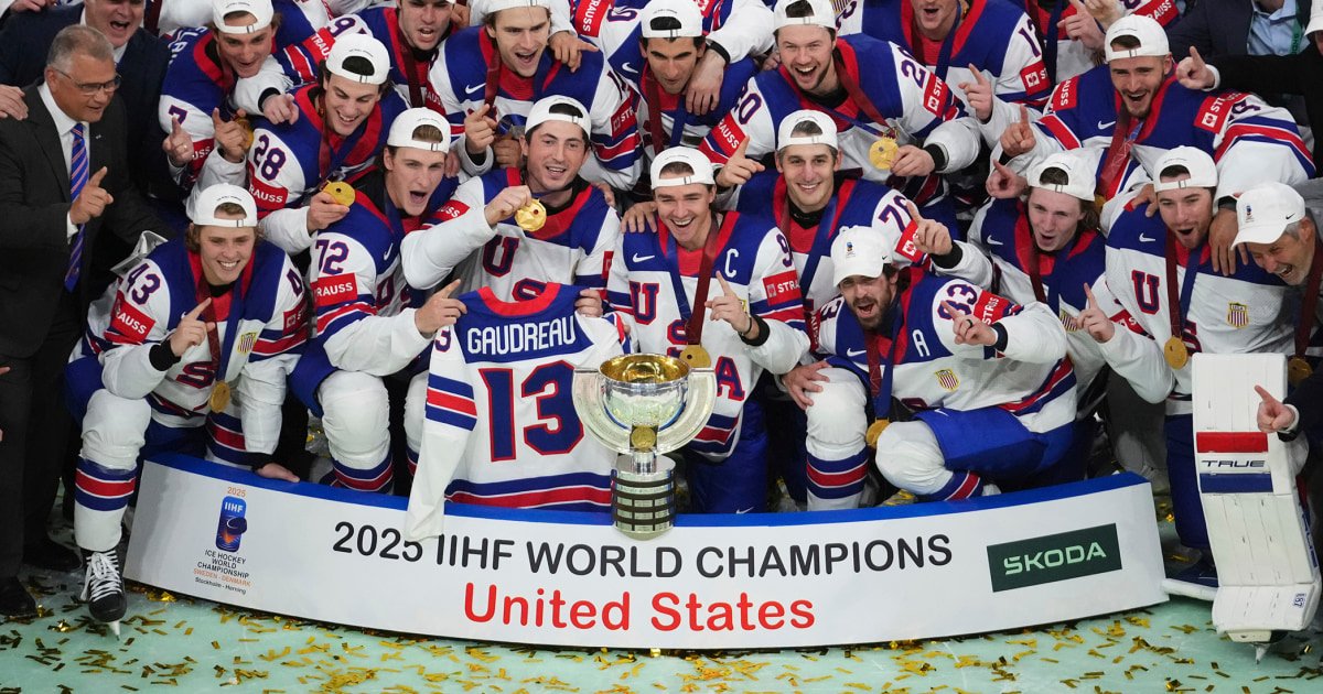 U.S. beats Switzerland 1-0 in overtime for historic hockey world championship