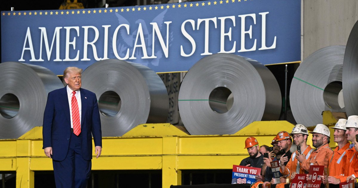 Trump says U.S. will double steel tariffs to 50%