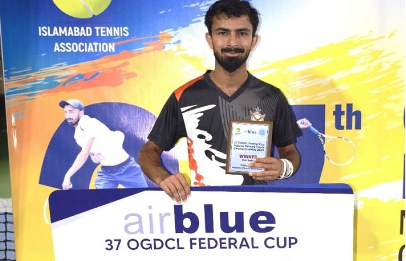 Shoaib defends the Men's title of OGDCL Tennis Championships