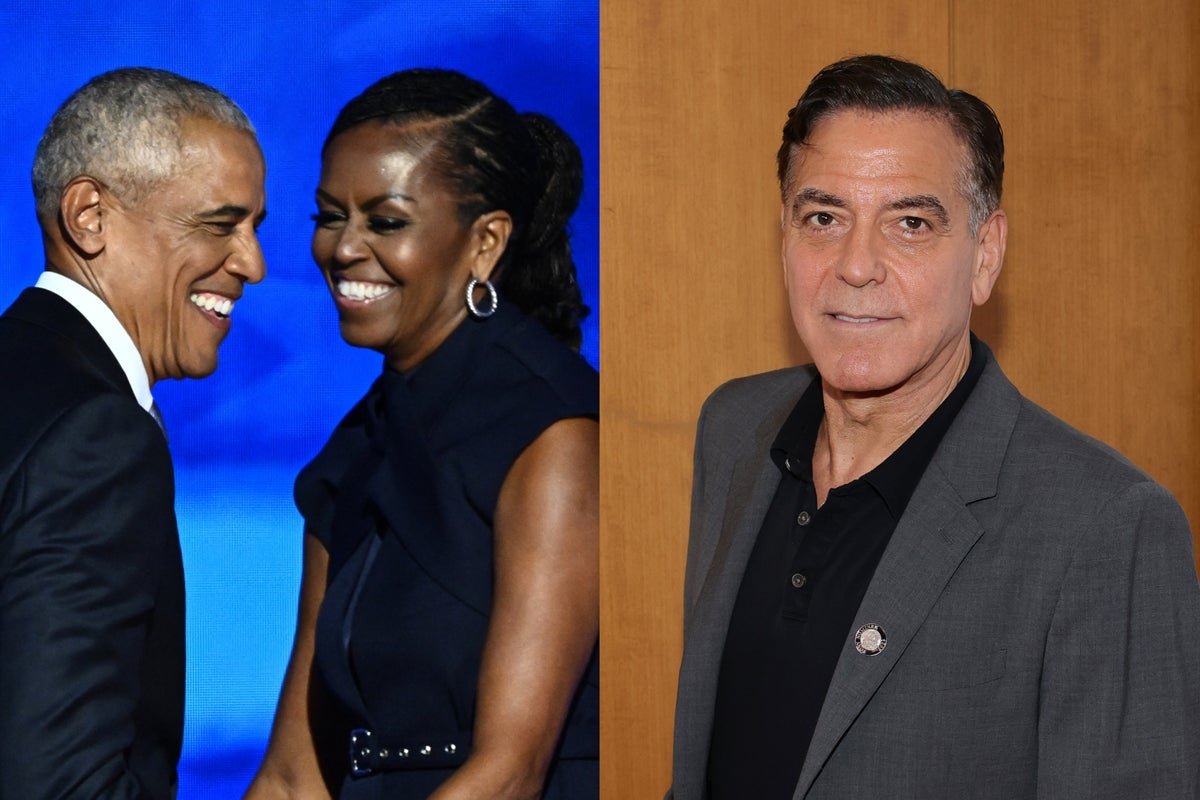 Barack and Michelle Obama have date night at George Clooney’s play amid divorce rumors