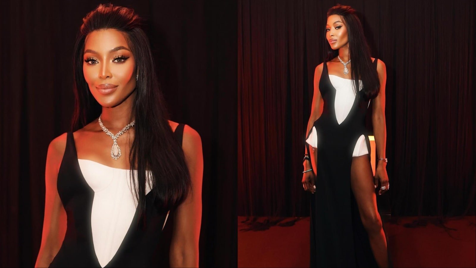 Naomi Campbell Serves Edgy Glam In Mugler Gown For Her 55th Birthday Bash