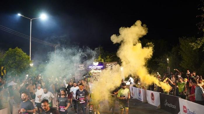 Runners light up the night at Islamabad's one-of-a-kind Night Run
