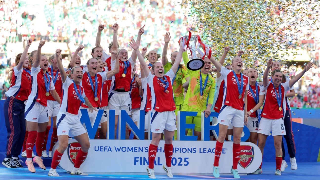 Arsenal upset Barcelona for first Champions League title in 18 years