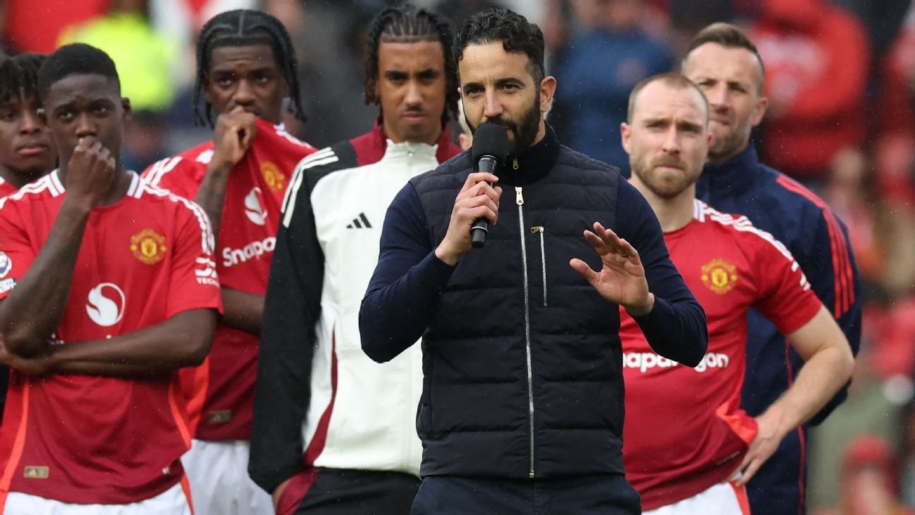 Man United's Ruben Amorim says sorry to fans after worst Premier League season