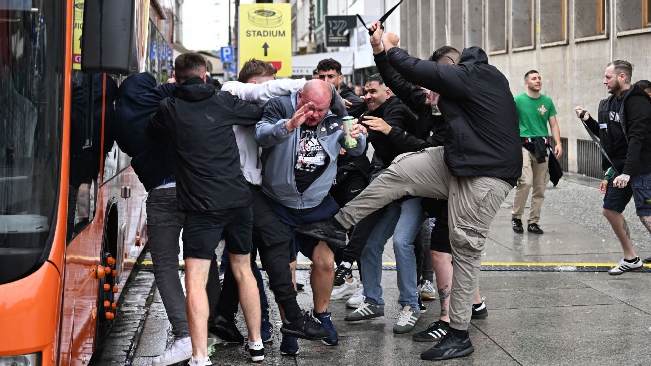 Chelsea, Real Betis fans clash before Conference League final
