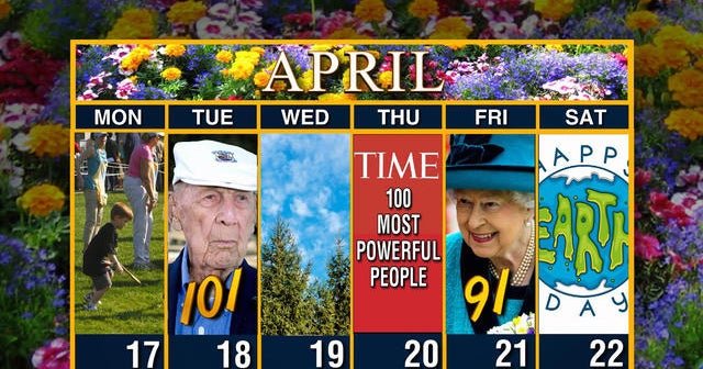 Calendar: Week of April 17