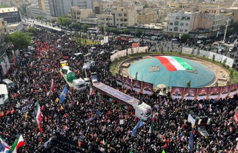 Iran holds state funeral for senior officials killed in conflict with Israel