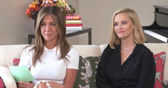Jennifer Aniston and Reese Witherspoon interview real morning show host Gayle King