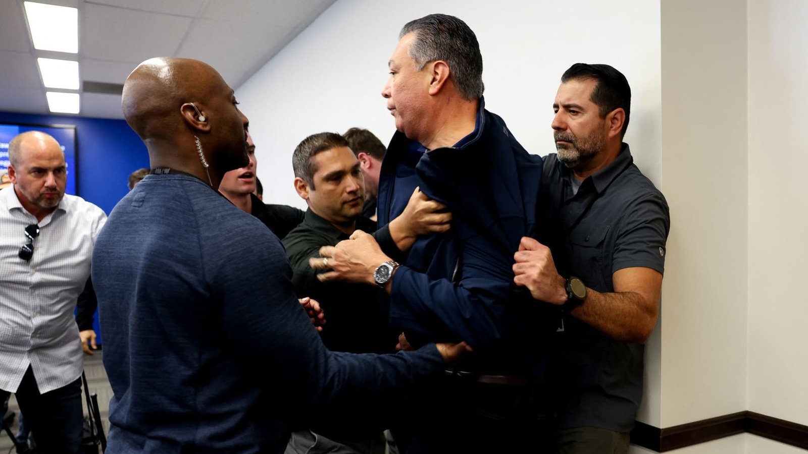 Sen. Alex Padilla handcuffed at DHS press conference: Full video