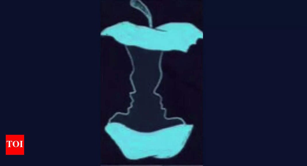 Optical illusion personality test: Apple or human faces? What you see first reveals if you are logical or intuitive |