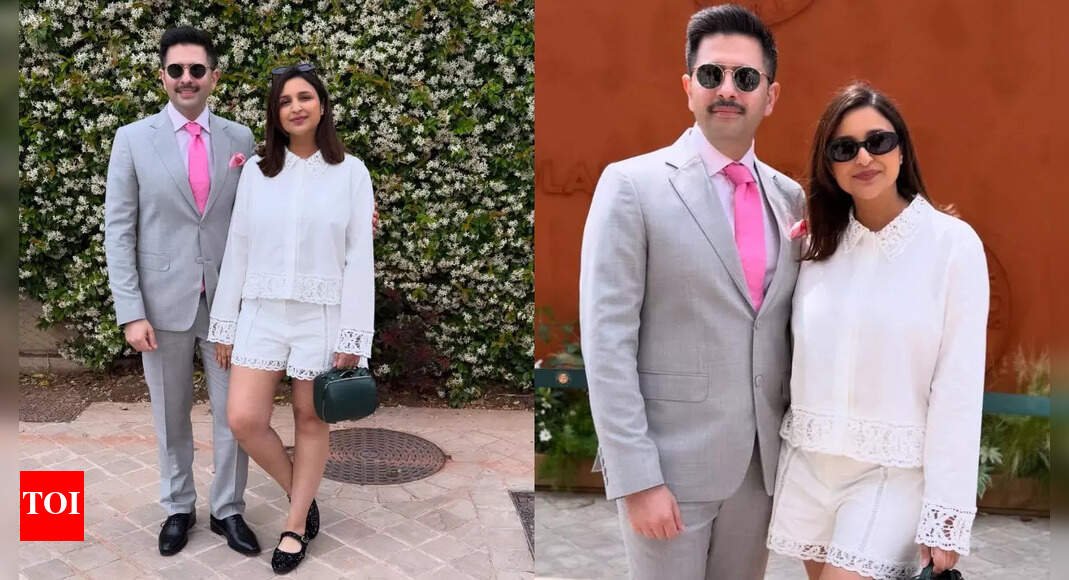 Parineeti Chopra and Raghav Chadha serve couple goals and chic fashion at the French Open in Paris