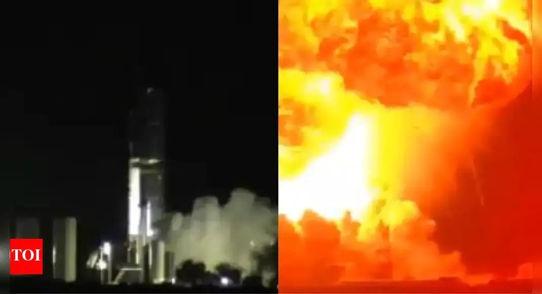 Watch | Elon Musk’s SpaceX Starship explodes during static fire test at the launch site; video goes viral |