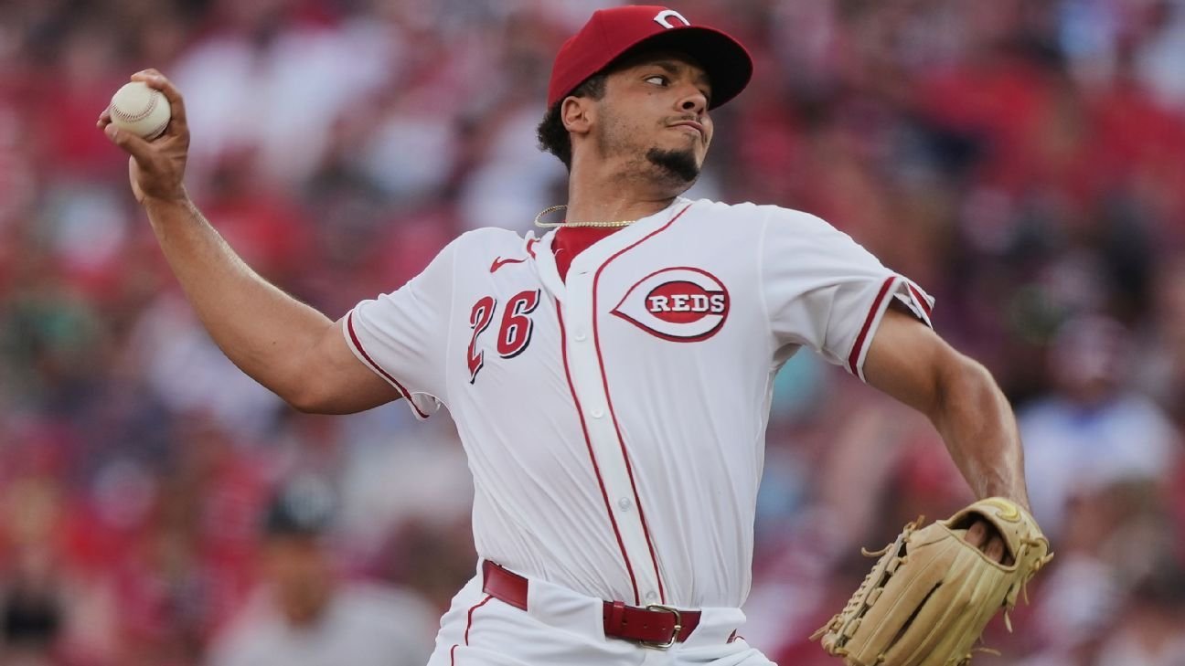 Reds' Burns gets first six outs via strikeout in MLB debut