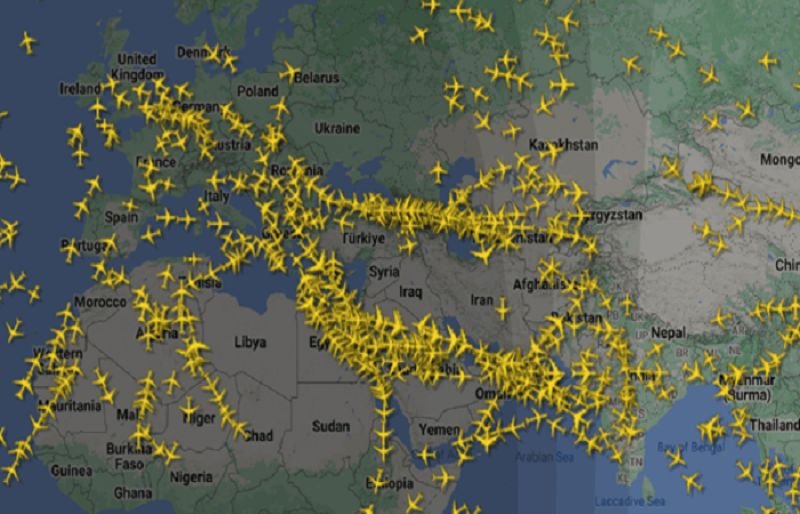 Air Traffic diverted as Airlines avoid Middle East amid escalating conflict