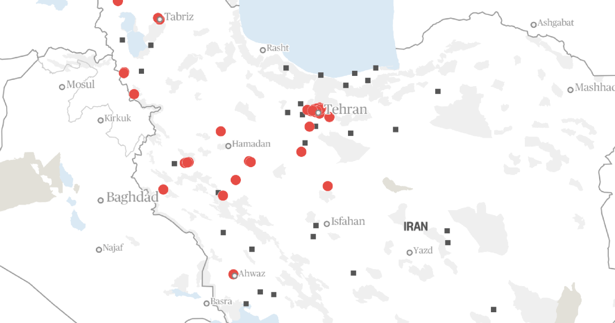 Map of Israel's strikes on Iran: See attack locations