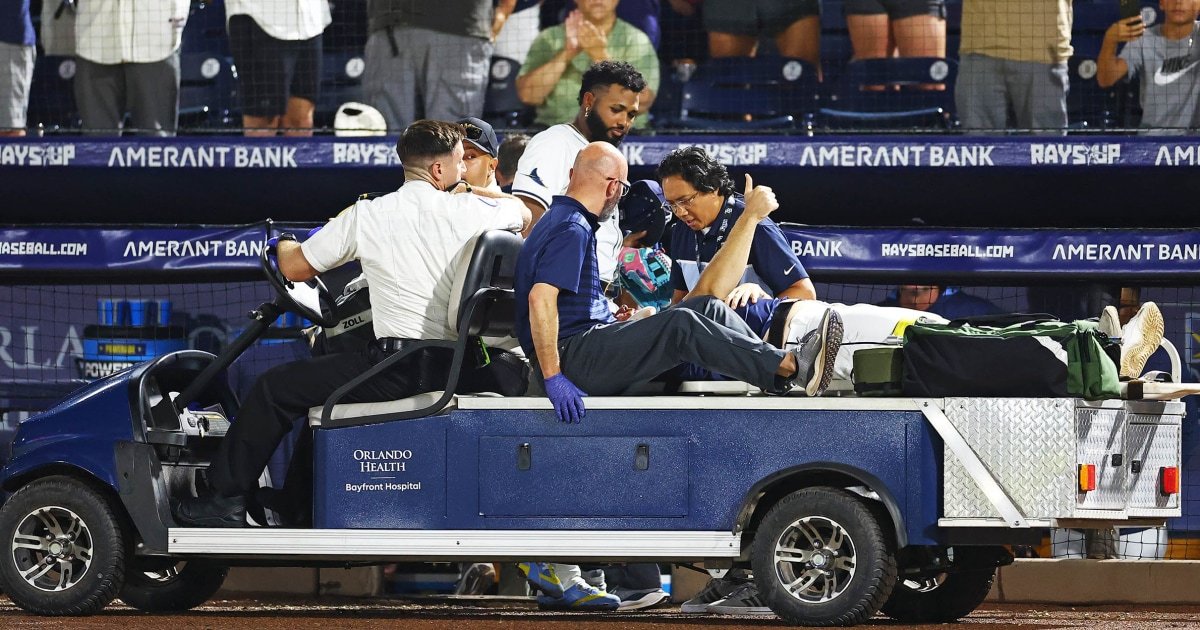 Tampa Bay Rays pitcher Hunter Bigge taken to hospital after getting hit by foul ball in dugout
