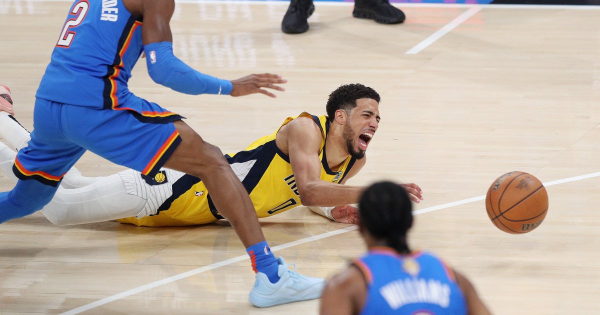 Pacers star Tyrese Haliburton leaves Game 7 of the NBA Finals with injury, will not return