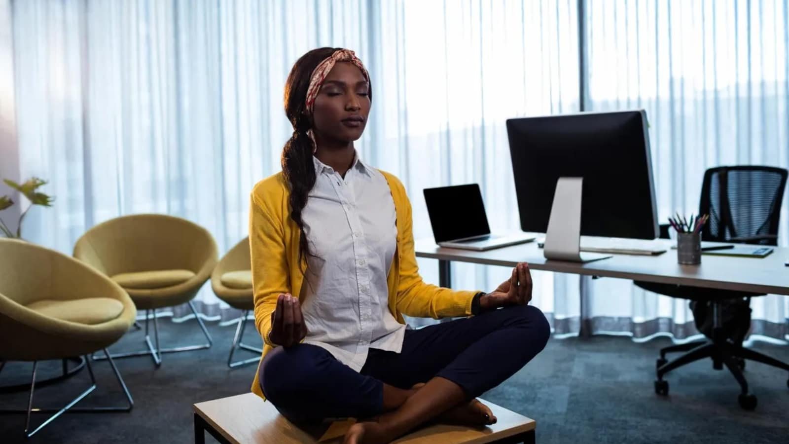 6 Easy Desk Yoga Poses for Heart Health And Longevity