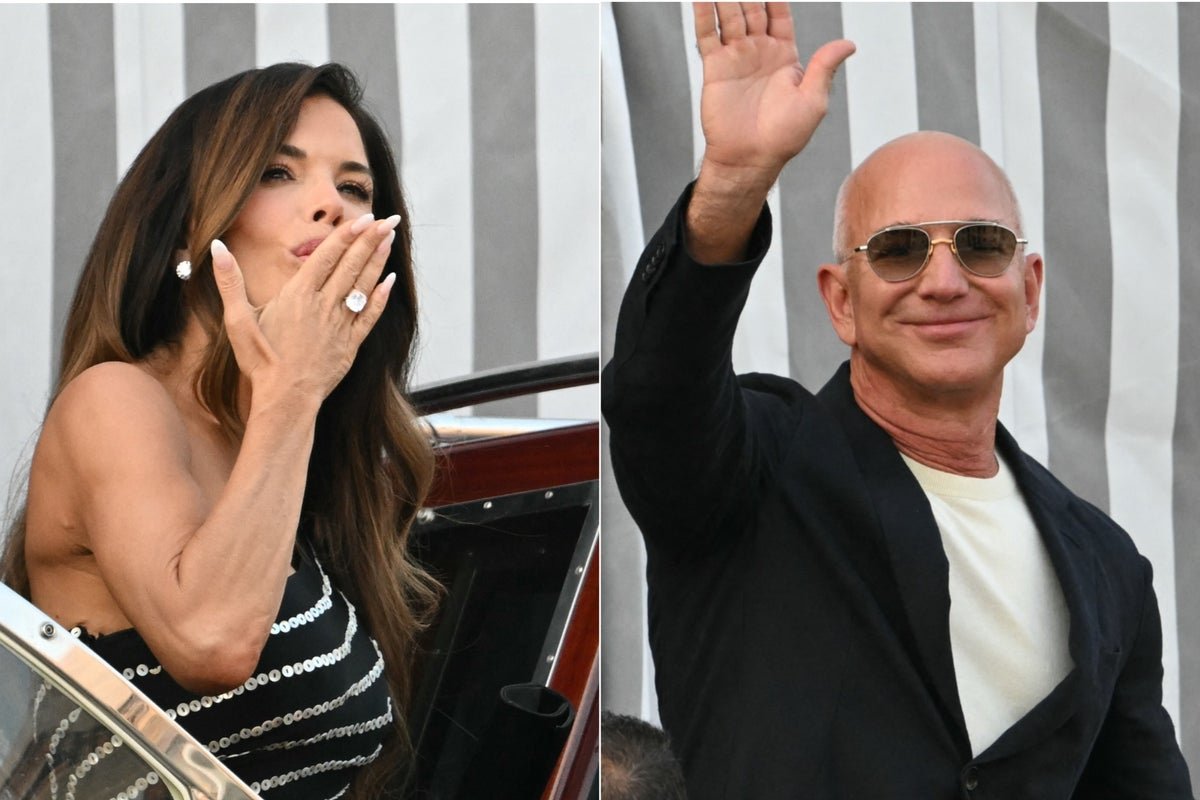 Pre-wedding glam: Jeff Bezos and Lauren Sanchez step out for first night in Venice