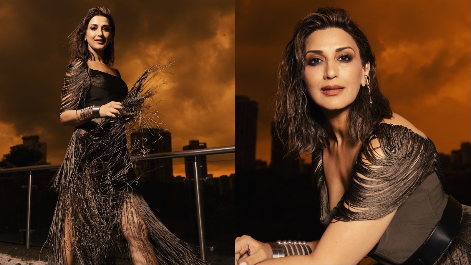 Sonali Bendre’s Fringe Dress And Bronzed Glam Look Is A Major Fashion Serve