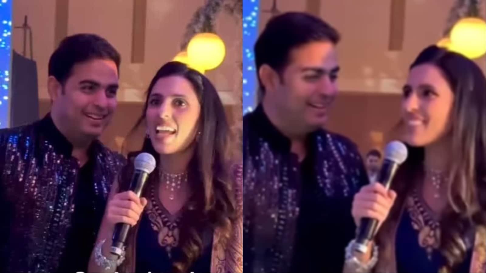 Shloka Mehta And Akash Ambani Twin In Ethnic Ensembles At A Friend’s Wedding