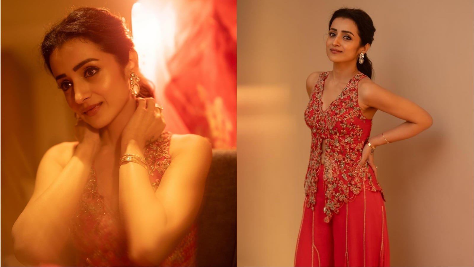 When Trisha Wears Red, Her Photos Scream Boss Mode Is On