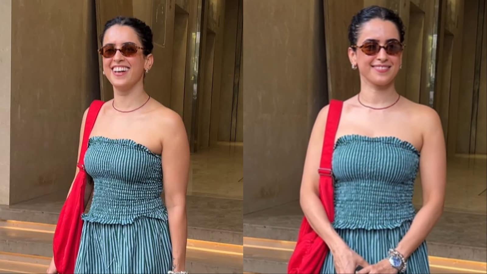 Sanya Malhotra’s Striped Off-Shoulder Dress Is Perfect For Summers