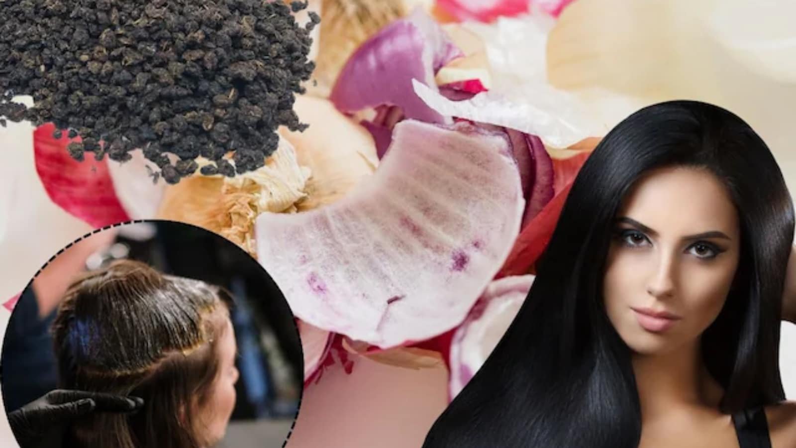 DIY Hair Dye With Onion Peels And Tea That Naturally Turns Grey Hair Black | Watch