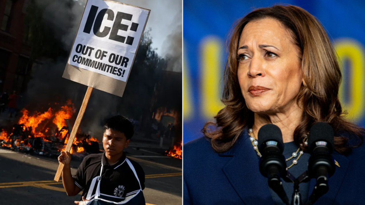 Kamala Harris slammed for calling anti-ICE riots 'overwhelmingly peaceful'