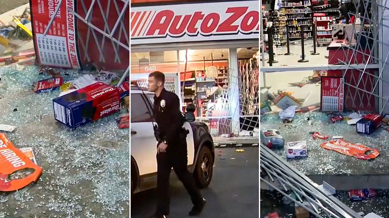 South Los Angeles Autozone looted for second time in a year by massive mob
