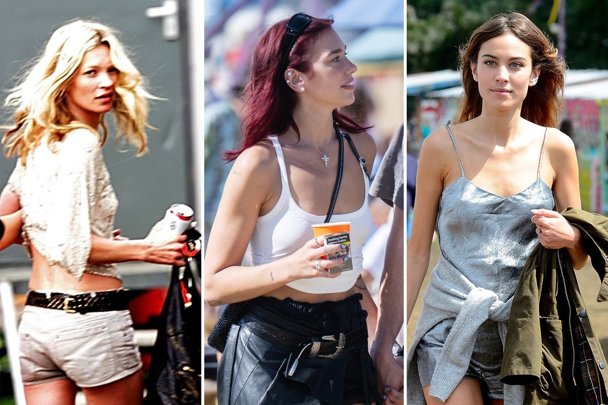 Chunky trainers, vintage sportswear, and brat shorts: What to wear at Glastonbury 2025