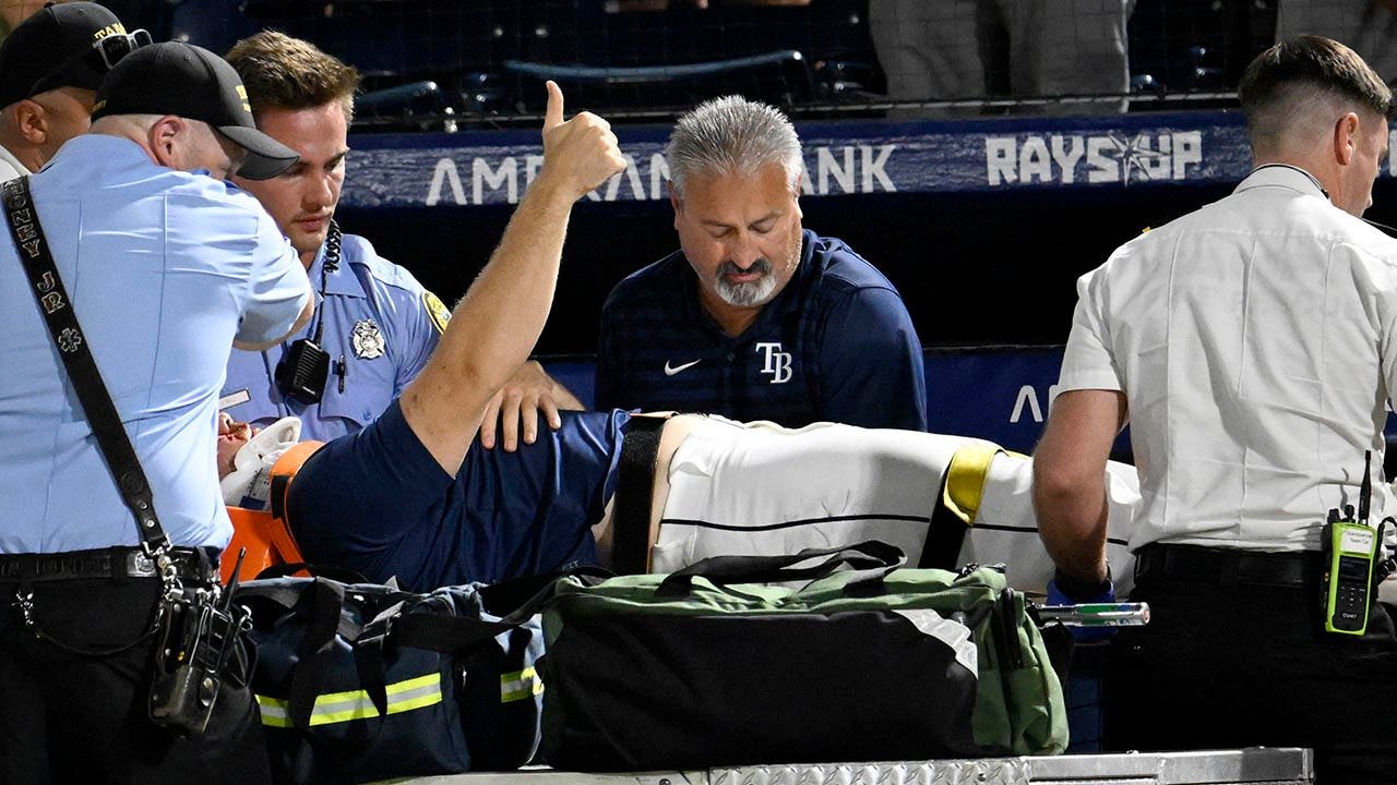 Rays pitcher Hunter Bigge carted off after 105-mph foul ball strikes face