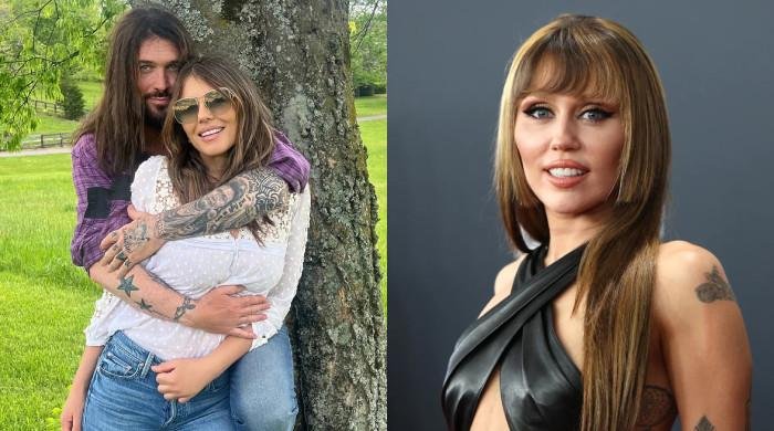 Billy Ray Cyrus, GF Elizabeth Hurley support Miley’s ‘Something Beautiful’ in London