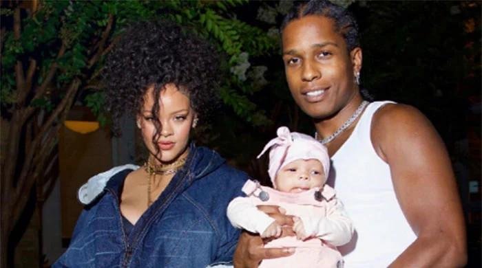 A$AP Rocky gets support by Rihanna, son Riot at Paris Fashion Week runway show