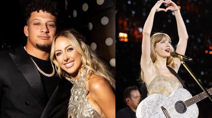 Patrick and Brittany Mahomes celebrate Taylor Swift's music catalog return
