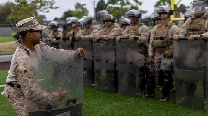 Marines gear up for LA as California heads to court over Trump's order