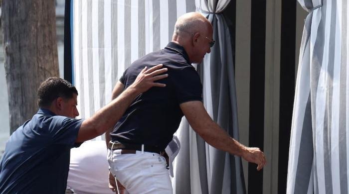 Bezos and Sanchez arrive in Venice for marathon wedding party