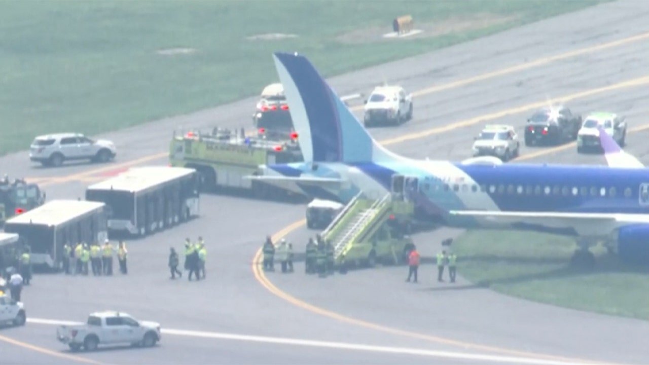 JetBlue aircraft rolls off runway at Boston's Logan Airport, no injuries reported