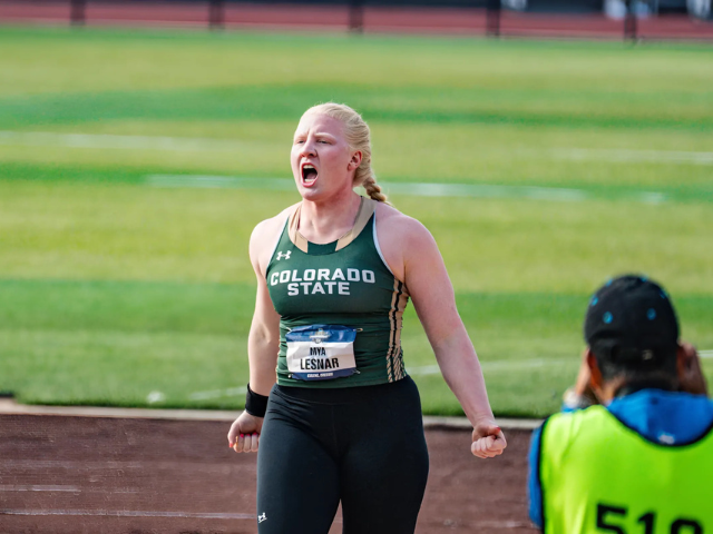 Mya Lesnar, daughter of Brock Lesnar, wins NCAA shot put national title