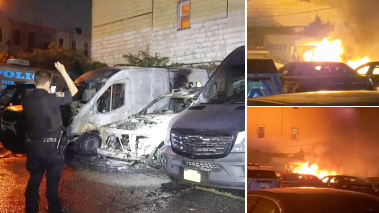 8 NYPD vehicles set ablaze hours after anti-ICE demonstration