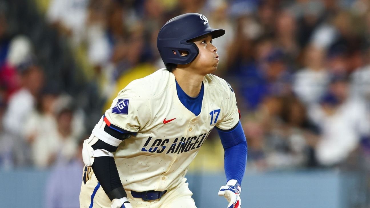 Dodgers' Shohei Ohtani homers twice to halt 10-game drought
