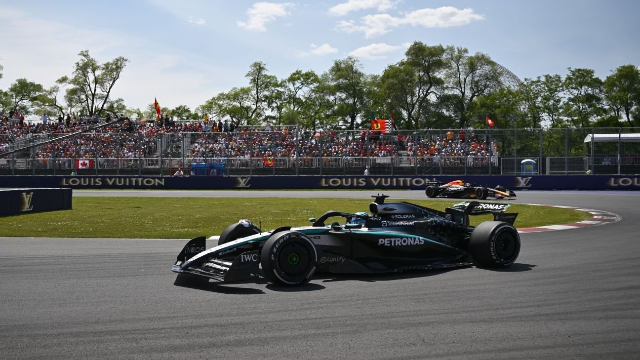 Canadian GP: George Russell wins as Lando Norris crash sees late drama