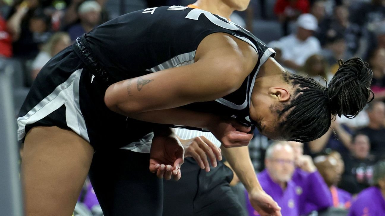 Aces' A'ja Wilson (concussion protocol) out 3rd straight game