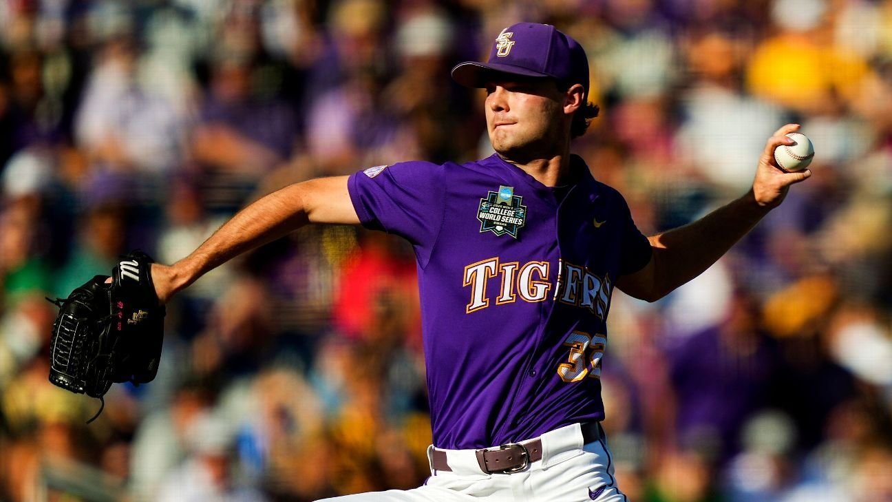 Kade Anderson's 3-hit shutout puts LSU on brink of MCWS title