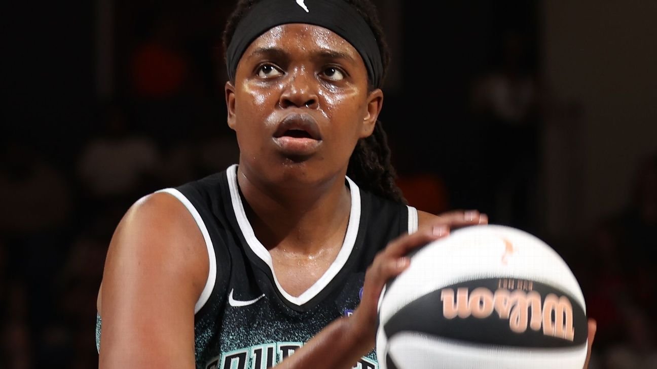 New York Liberty center Jonquel Jones has right ankle sprain