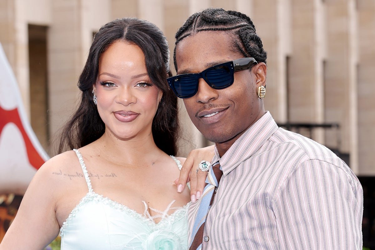 A$AP Rocky appears to confirm gender of third child with Rihanna at Smurfs wold premiere