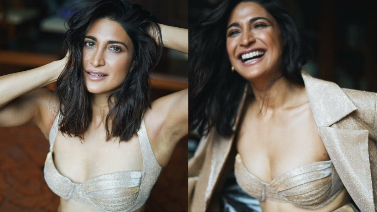 Aahana Kumra Exudes Effortless Glamour In A Shimmering Gold Three-Piece Ensemble | Lifestyle News