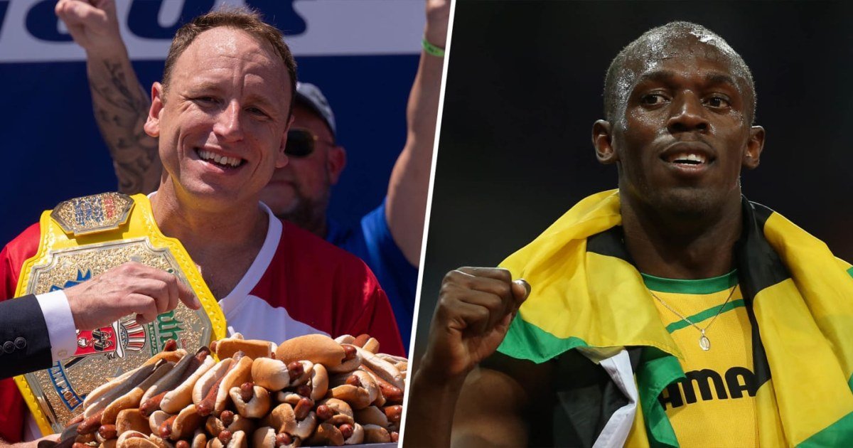 Joey Chestnut versus Usain Bolt? Debate over who would win challenge goes viral